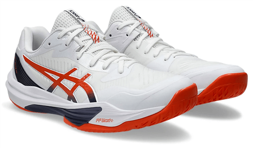 ASICS Sky Elite FF3 Men's Squash Shoes (White/Nova Orange) - Image 6