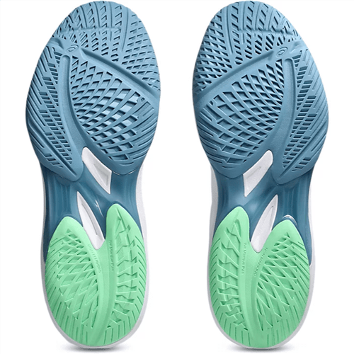 ASICS Sky Elite Squash Shoes (White / Saba Blue) - Image 6