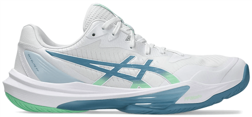 ASICS Sky Elite Squash Shoes (White / Saba Blue) - Image 7