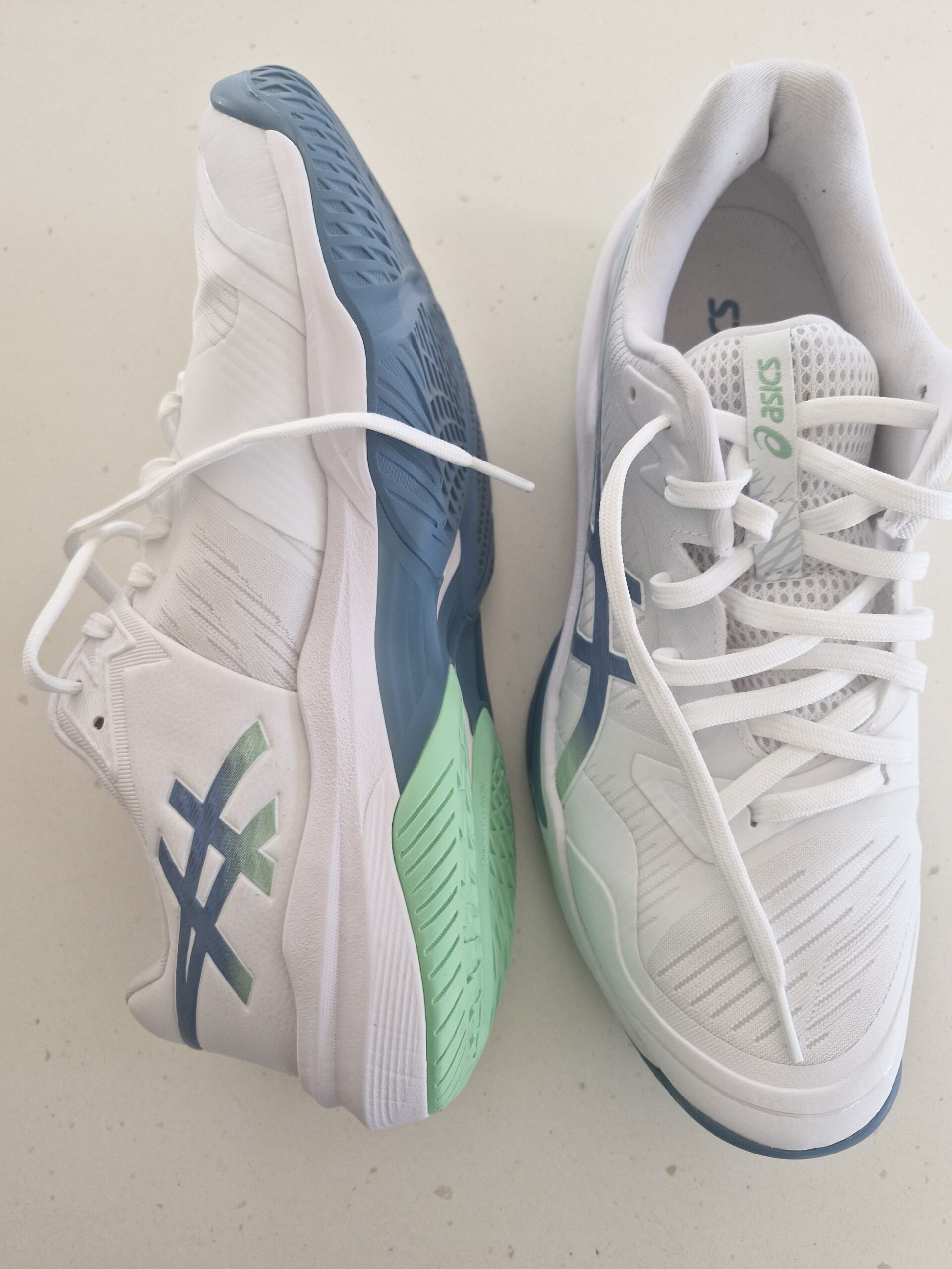 ASICS Sky Elite Squash Shoes (White / Saba Blue) (Returned) - Image 13