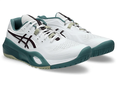 ASICS GEL-Resolution X Mens (2E Wide) Tennis Shoes (White / Dark Aubergine) - Image 4