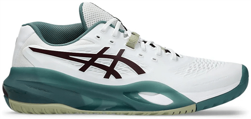 ASICS GEL-Resolution X Mens (2E Wide) Tennis Shoes (White / Dark Aubergine) - Image 5